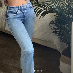 FREE PEOPLE low rise cropped flare jeans